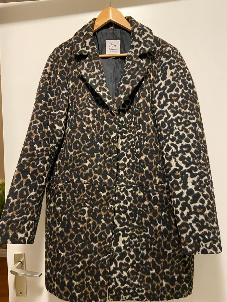 Miss Etam Luipaard Print Korte Jas Maat M, Kleding | Dames, Ophalen of Verzenden, Gedragen, Maat 38/40 (M), Overige kleuren