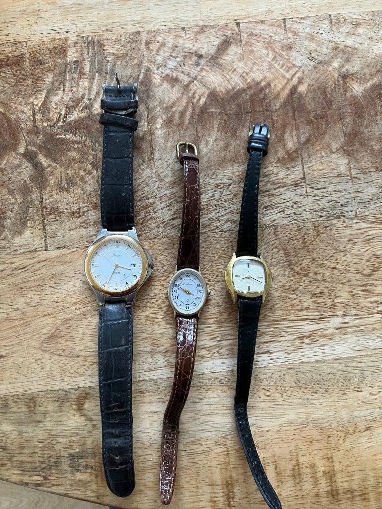 Partij Vintage Pontiac Quartz horloges 3x!, Ophalen of Verzenden, Gebruikt, Staal, Overige merken