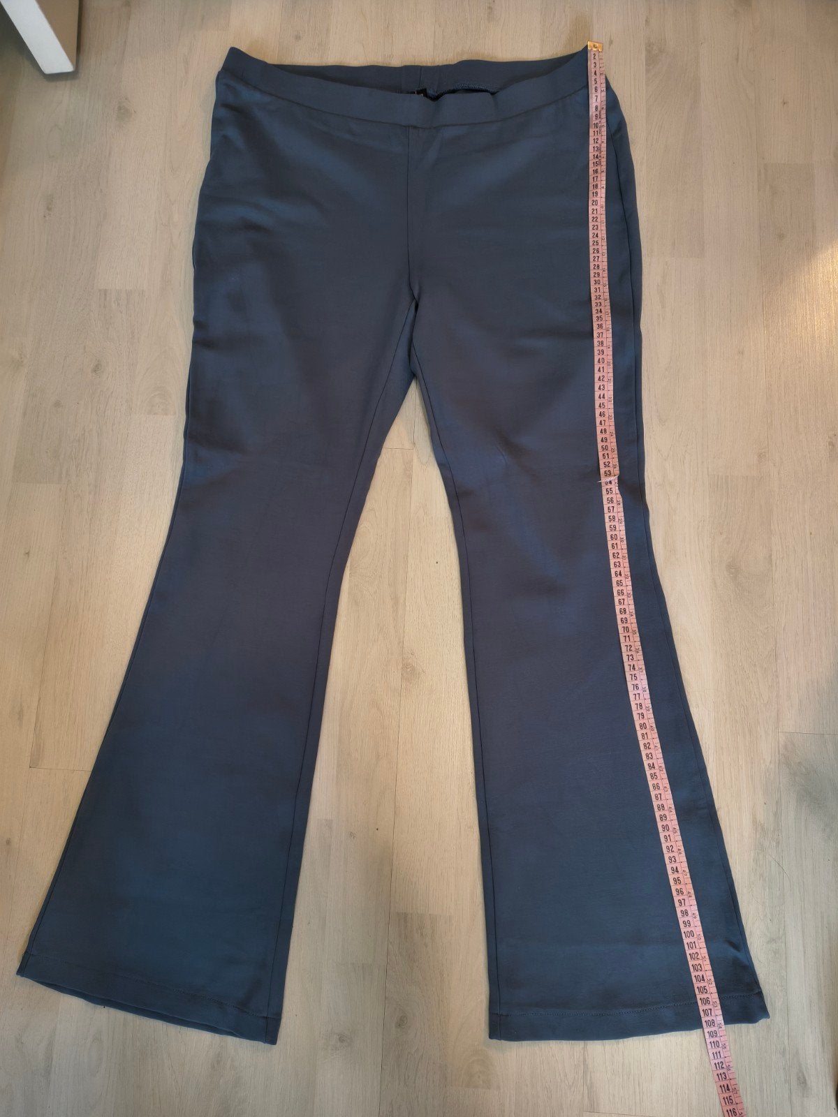Flared broek XL stretch patrol blauw/grijs, Blauw, Maat 46/48 (XL) of groter, Ophalen of Verzenden, Zo goed als nieuw