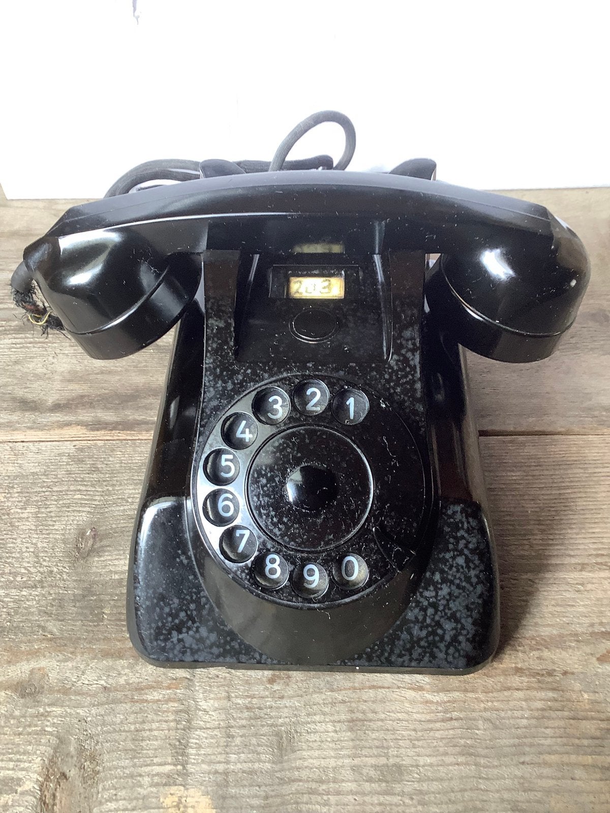 Vintage Philips zwarte bakeliet draaischijf telefoon, Telecommunicatie, Vaste telefoons | Niet Draadloos, Ophalen of Verzenden