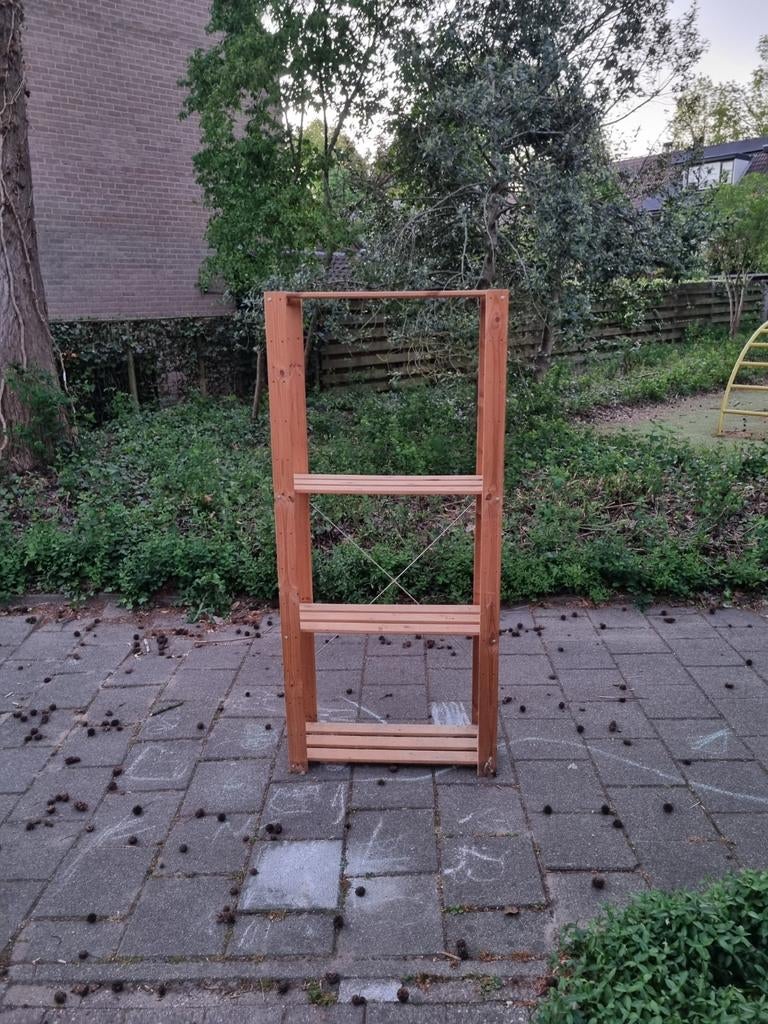 Houten stellingkast voor schuur of berging, Ophalen, Gebruikt