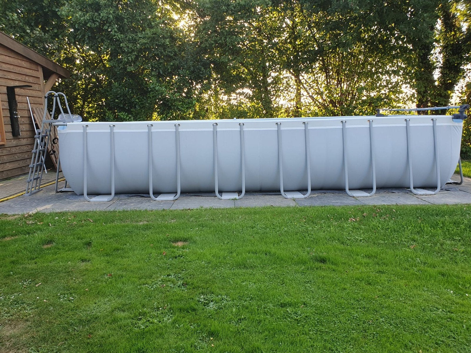 Bestway opzetzwembad 7.32m x 3.66m x 1.32m, Tuin en Terras, Zwembaden, Gebruikt, Opzetzwembad, 120 cm of meer, 400 cm of meer