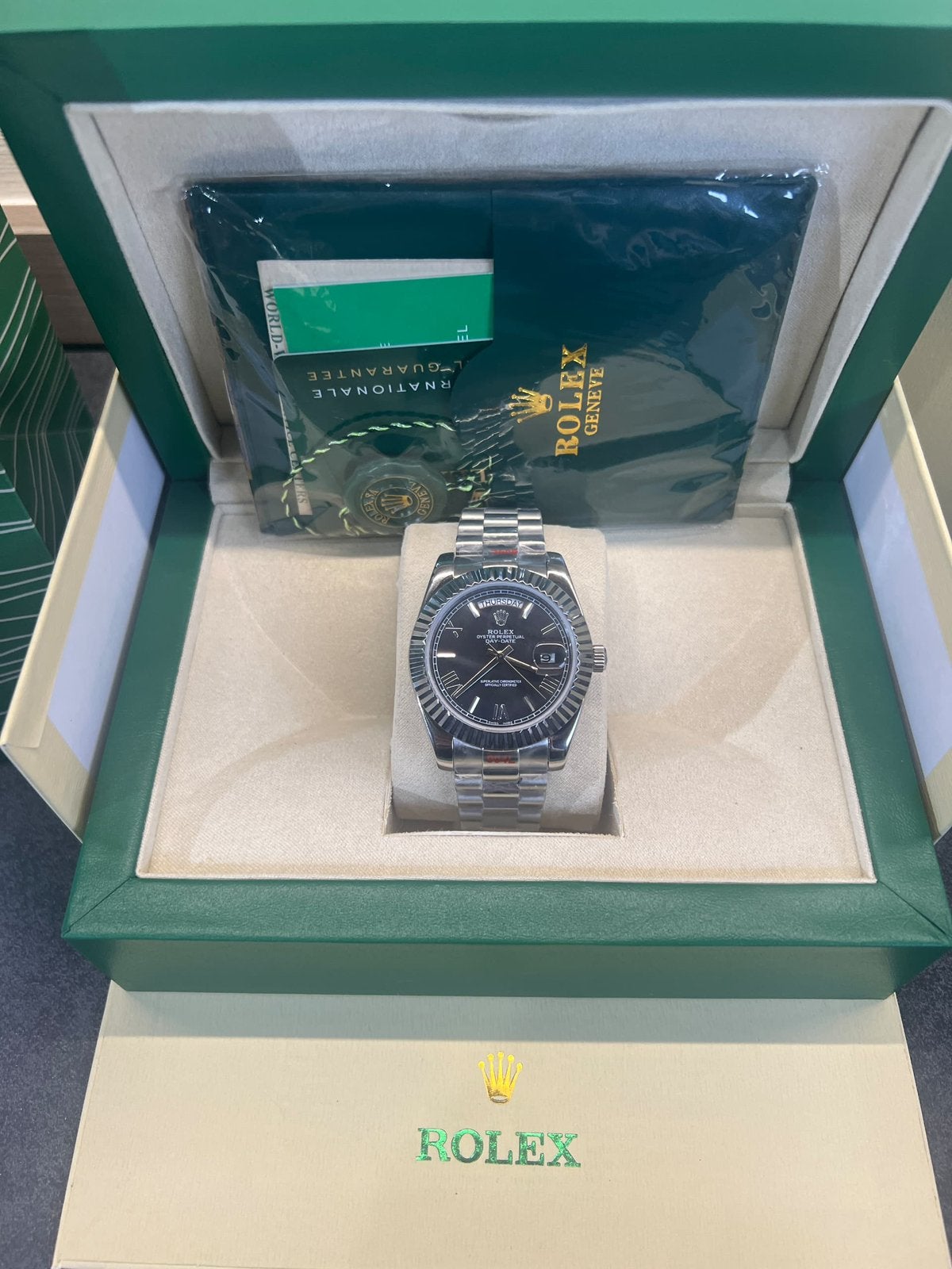 daydate zilver, Sieraden, Tassen en Uiterlijk, Staal, Rolex, Ophalen of Verzenden, Zo goed als nieuw