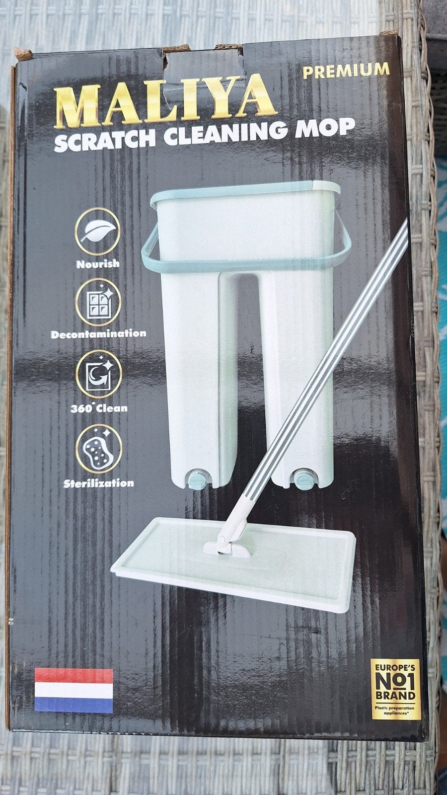 MALIYA SCRATCH CLEANING MOP dweil met emmer en acces. NIEUW!, Ophalen of Verzenden, Mop of Dweil