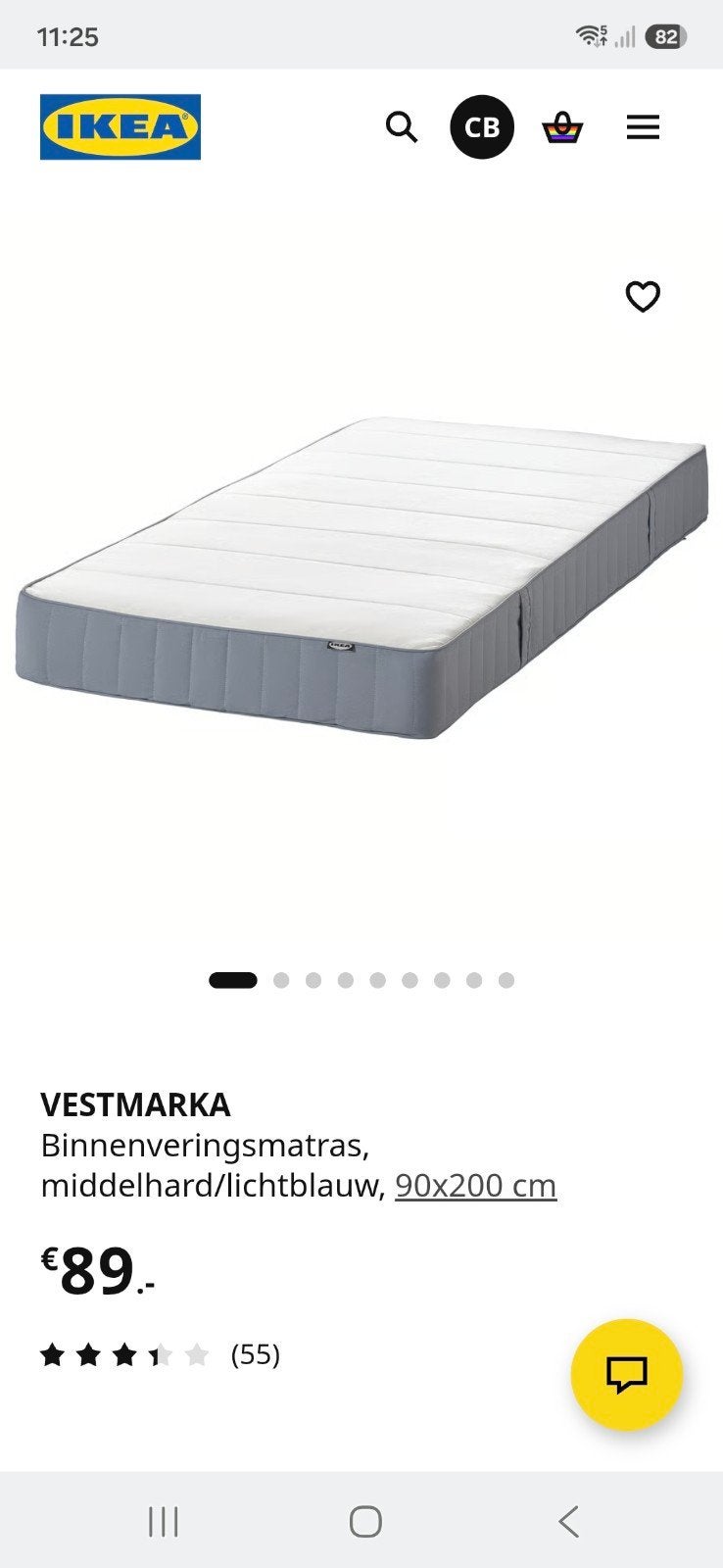 nieuw 1 persoons matras, Ophalen, 90 cm, Eenpersoons, Zo goed als nieuw