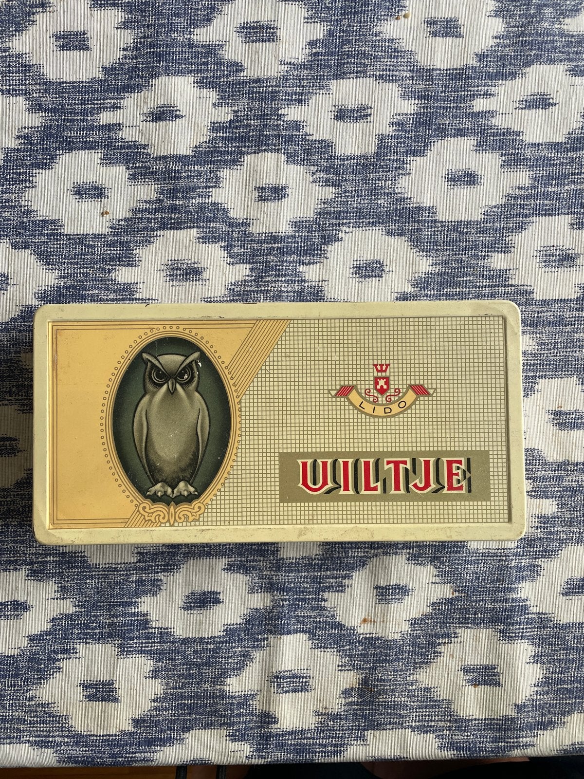 Vintage Uiltje Lido sigarenblik - La Bolsa Kampen, Ophalen of Verzenden, Gebruikt, Overige, Overige merken