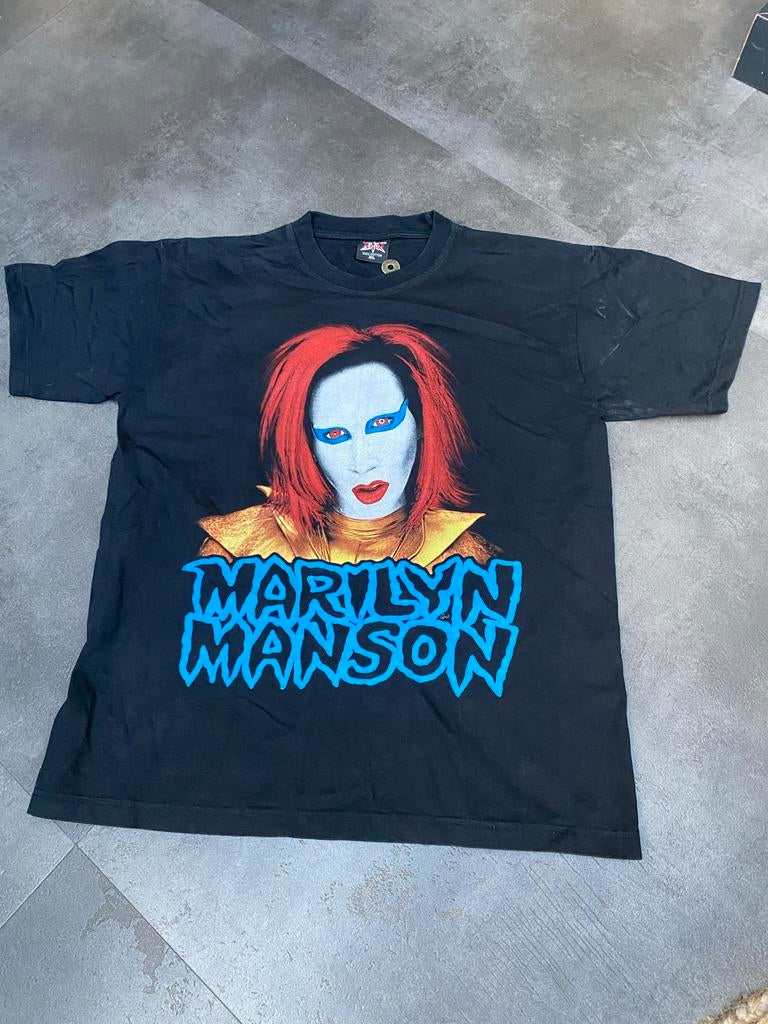 Vintage Marilyn Manson T-shirt - Zwart - Maat XL, Kleding | Heren, T-shirts, Ophalen of Verzenden, Zo goed als nieuw, Maat 56/58 (XL)