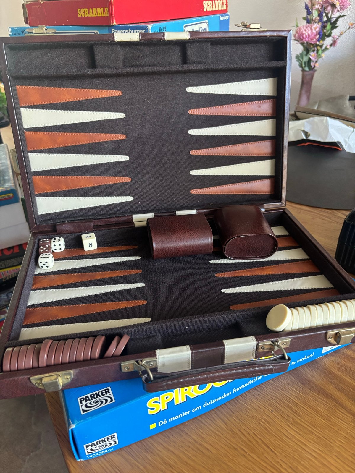 Vintage Backgammon Set - Zeer Goede Staat, Ophalen of Verzenden, Zo goed als nieuw
