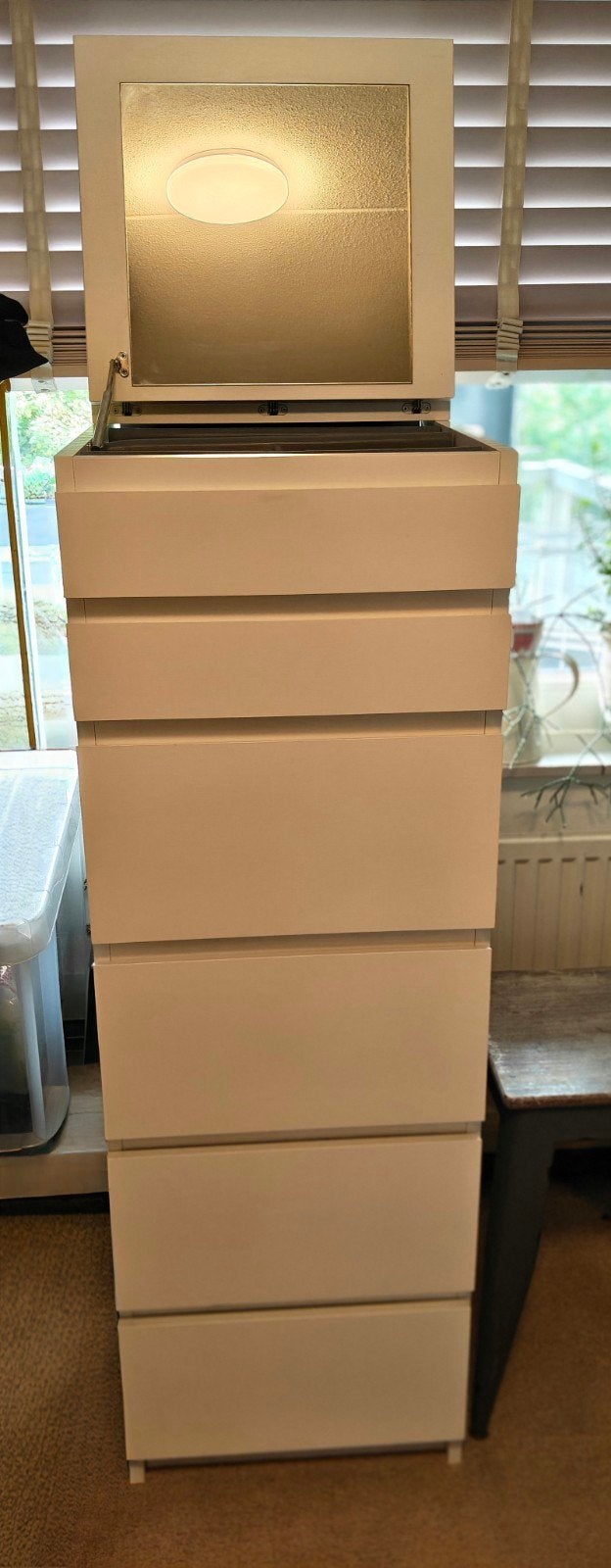 IKEA Ladenkast met spiegel - Ideaal voor slaapkamer, Huis en Inrichting, Kasten | Ladekasten, Ophalen, Minder dan 50 cm, Gebruikt