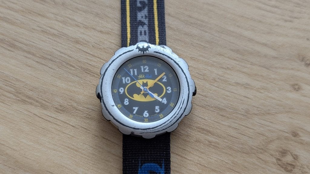 Vintage Flik Flak Batman horloge - DC Comics - Swiss Made, Ophalen of Verzenden, Overige typen