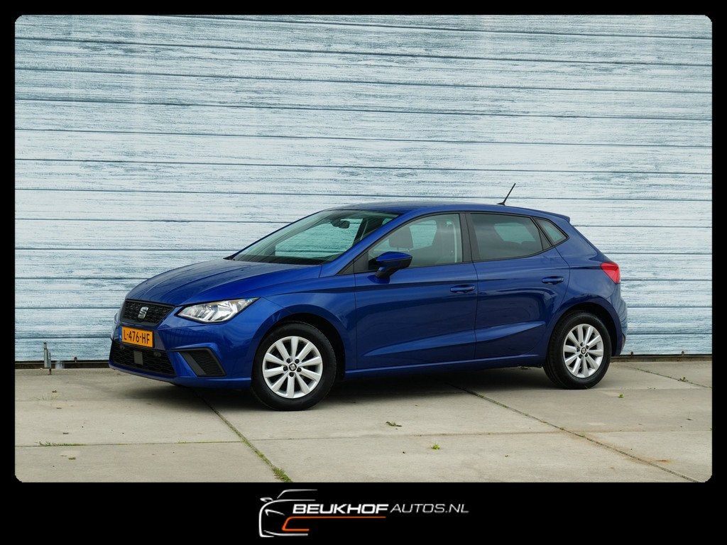 Seat Ibiza 1.0 TSI Style Business Intense Carplay Nav Camera, Auto's, Voorwielaandrijving, Stof, Blauw, Ibiza