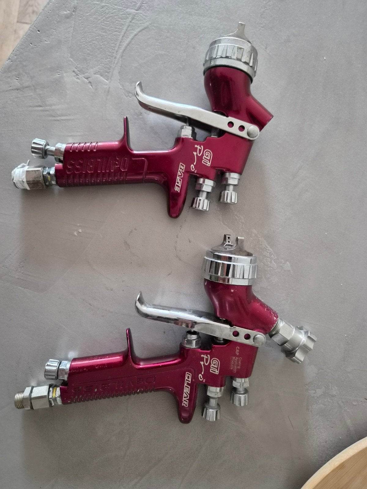 Devilbiss GTi Pro verfspuiten (Clear en Base), Ophalen