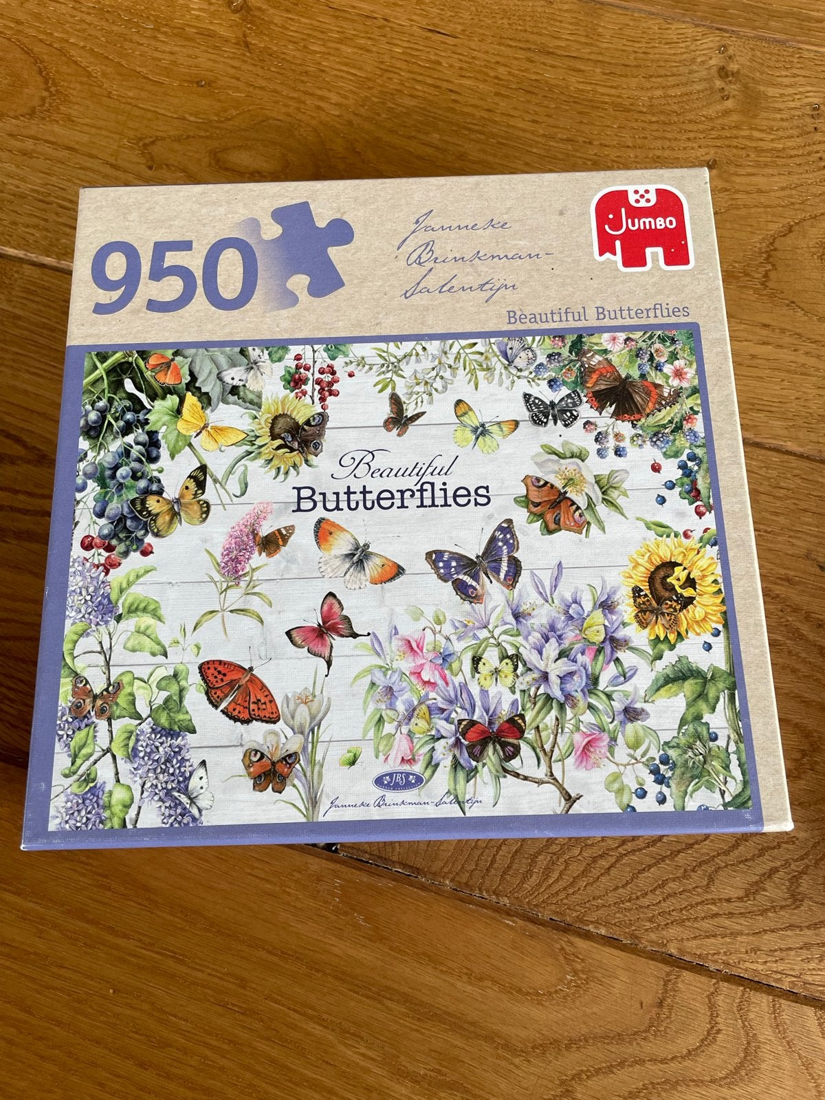 Jumbo Beautiful Butterflies puzzel 950 stukjes, Ophalen of Verzenden, 500 t/m 1500 stukjes, Zo goed als nieuw, Legpuzzel