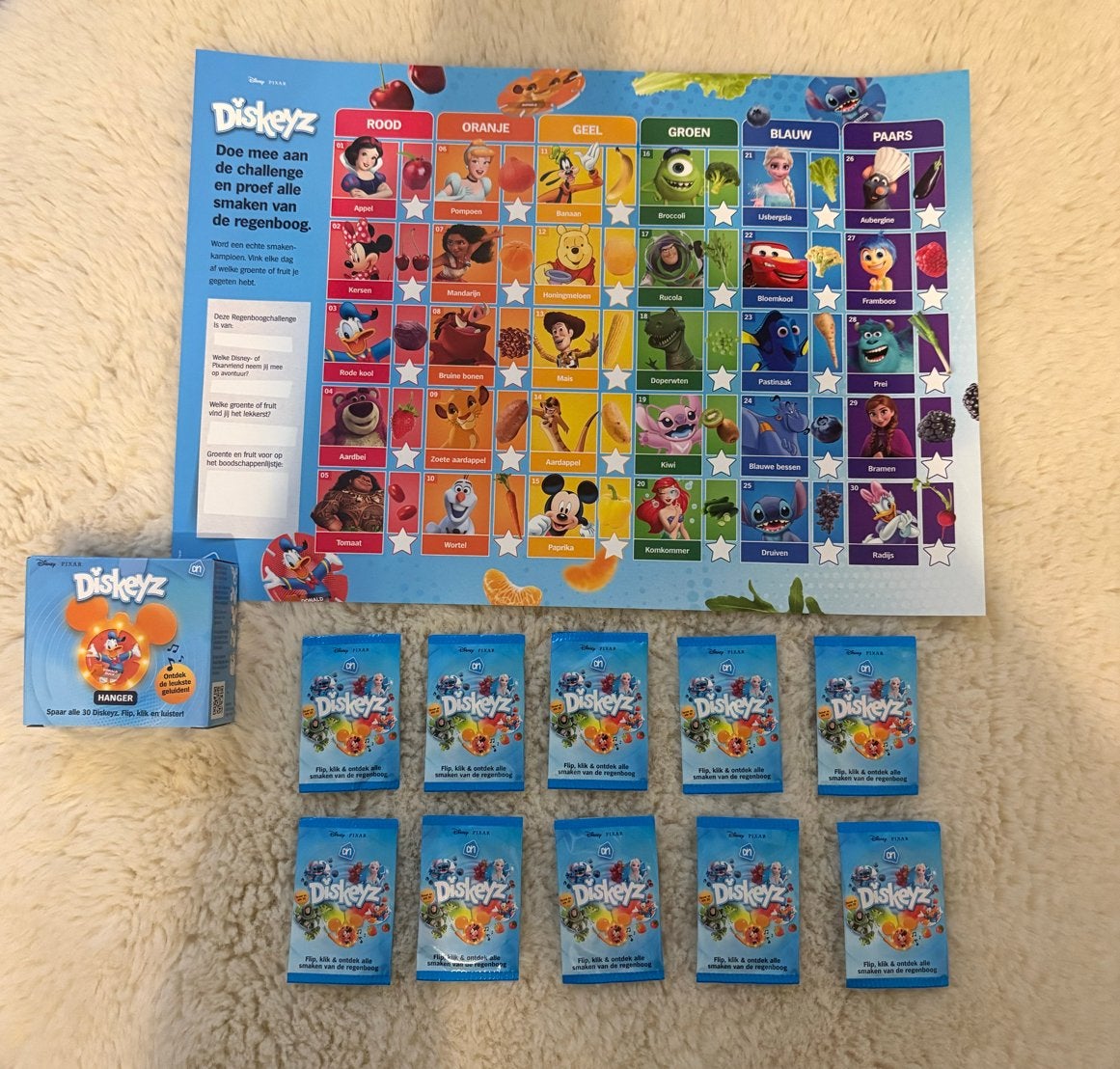 Disney Diskeyz met poster, 10 zakjes en hanger, Ophalen of Verzenden, Nieuw, Overige soorten, Overige typen