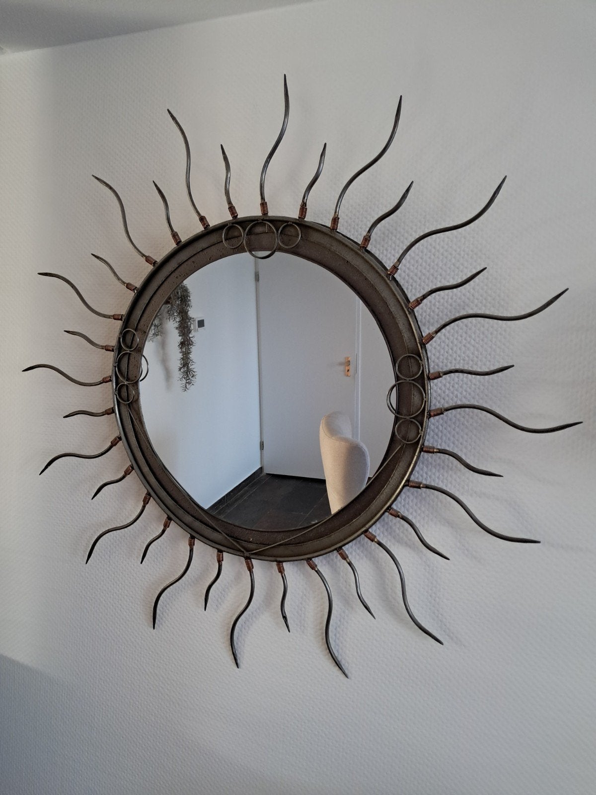 Decoratieve Zonnespiegel - 60x104 cm, Huis en Inrichting, Ophalen, Gebruikt, 100 tot 150 cm, Rond