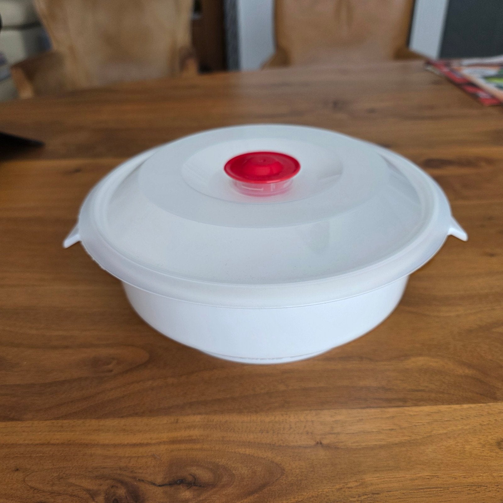 Magnetron schaal met deksel en ventiel, vaatwasserbestendig, Kunststof, Ophalen of Verzenden, Wit, Overige typen