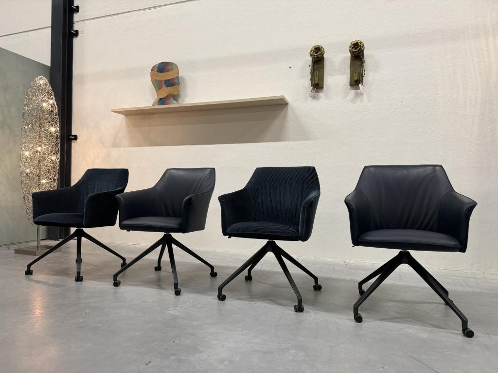 Nieuw Leolux Mara Twist Eetkamerstoel blauw Design Stoel