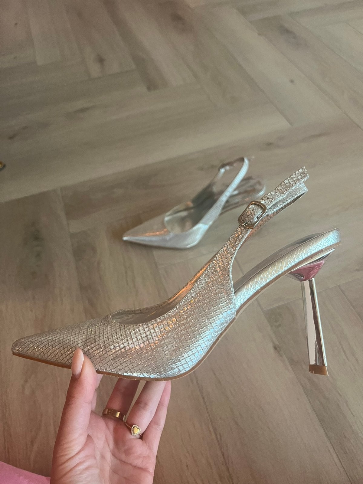 Kittenheels metallic zilver, Pumps, Overige kleuren, Verzenden, Nieuw