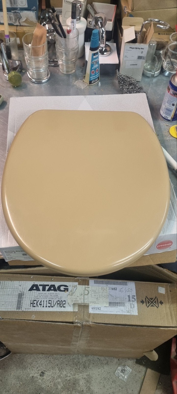 pressaliet wc bril bruin, Huis en Inrichting, Ophalen of Verzenden