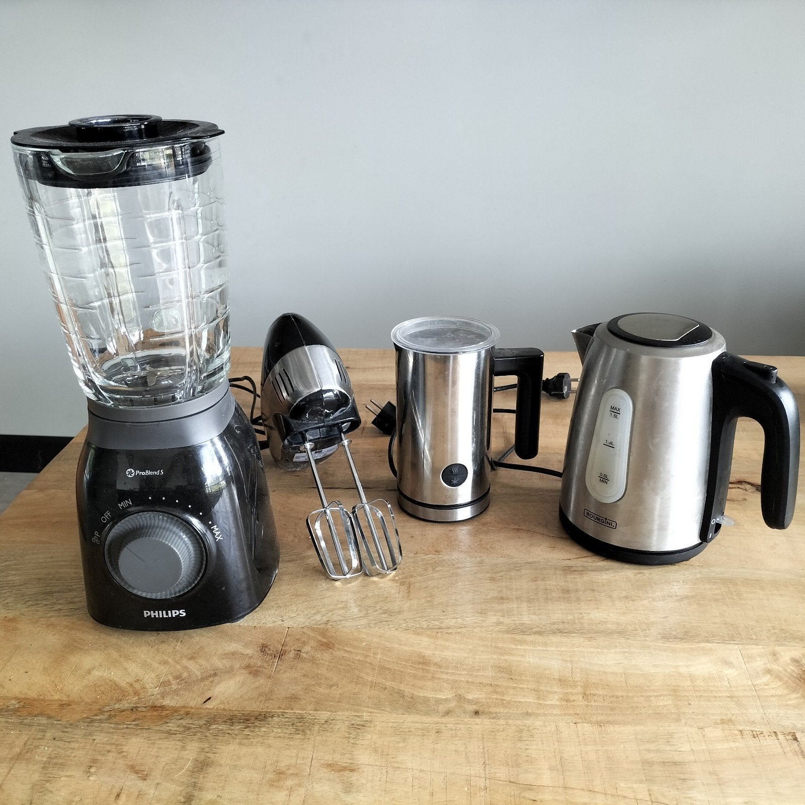 Philips Blender, mixer, melk opschuimer en waterkoker, Ophalen, Zo goed als nieuw, Blender