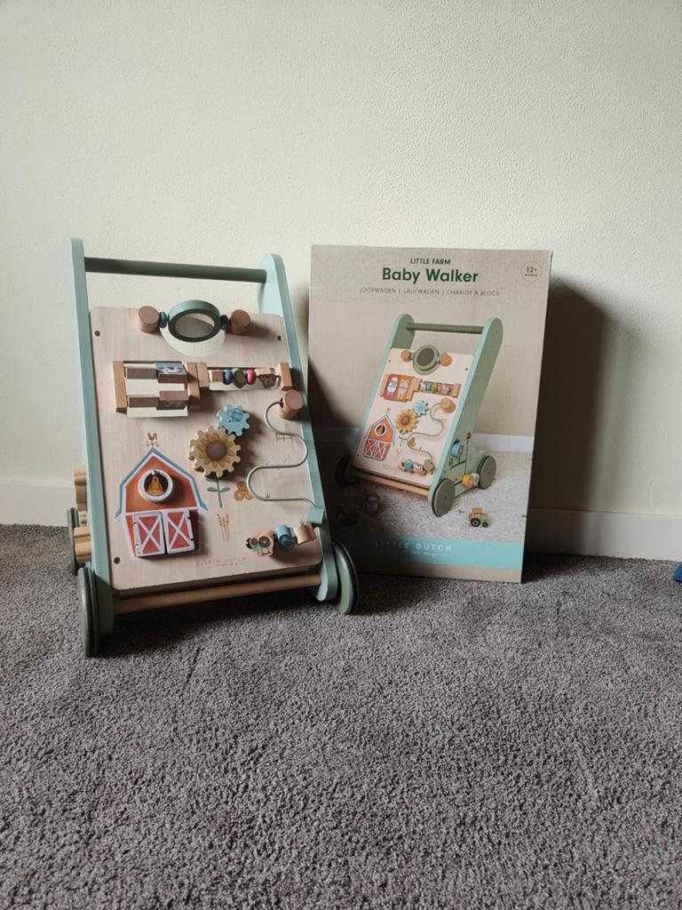 Loopwagen/babywalker little dutch Farm, Ophalen, Zo goed als nieuw, Overige typen, Met wieltjes