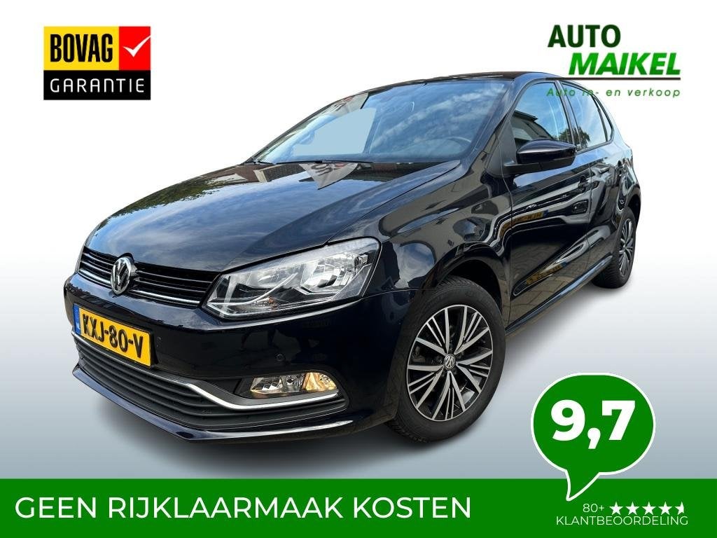 Volkswagen POLO 1.0 TRENDLINE ALLSTAR, Auto's, Gebruikt, Euro 6, Met garantie (alle), Zwart