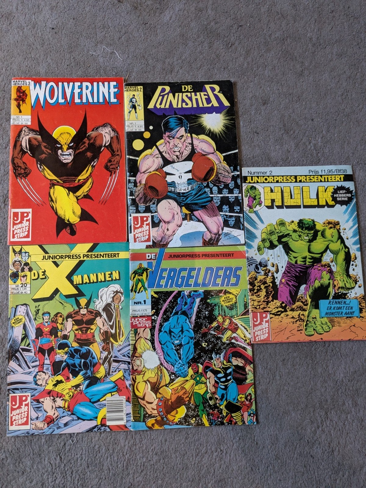 Marvel Junior Press 5x Wolverine Punisher X-Men Hulk, Meerdere comics, Ophalen of Verzenden, Gelezen, Europa
