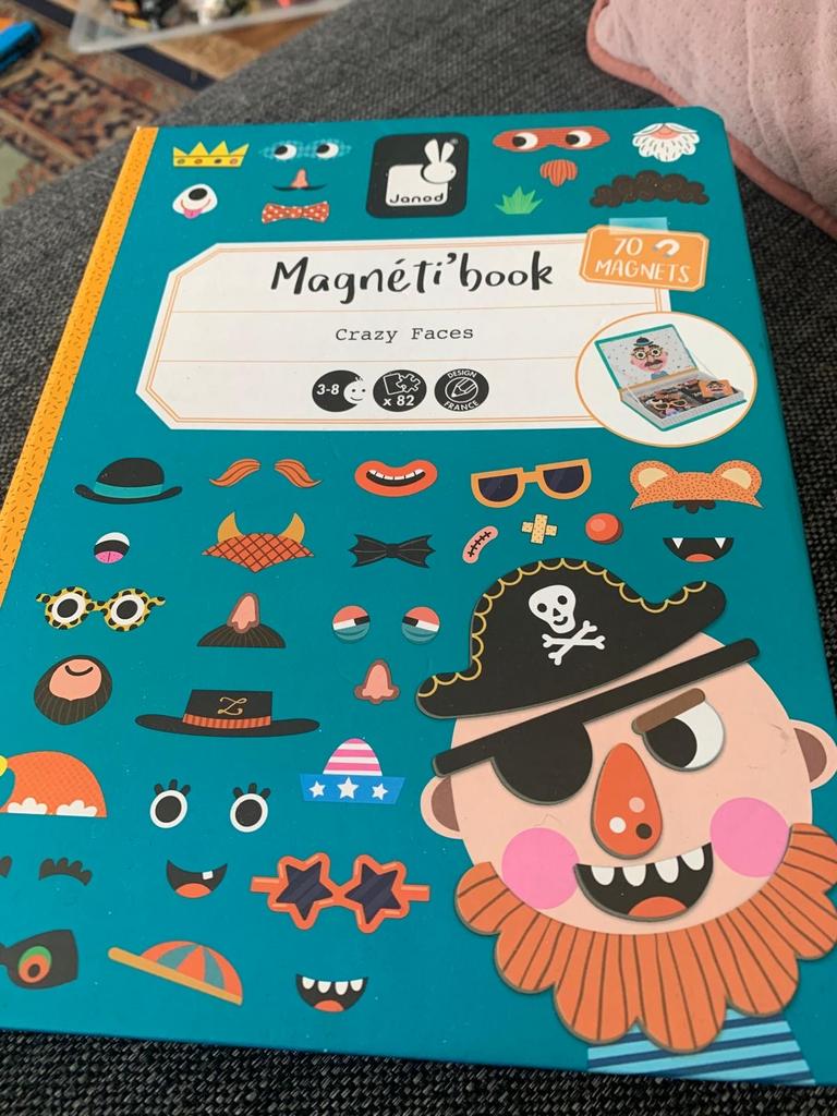 Janod Magneti'book Crazy Faces Magnetisch Boek, Kinderen en Baby's, Speelgoed | Educatief en Creatief, Ophalen of Verzenden, Zo goed als nieuw