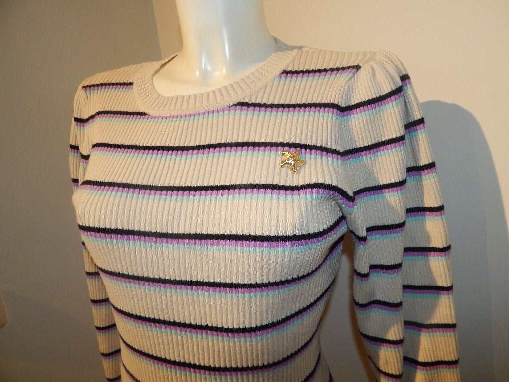 Fabienne Chapot gebreid truitje gouden zeester gestreeptM, Kleding | Dames, Maat 38/40 (M), Overige kleuren, Verzenden, Fabienne Chapot