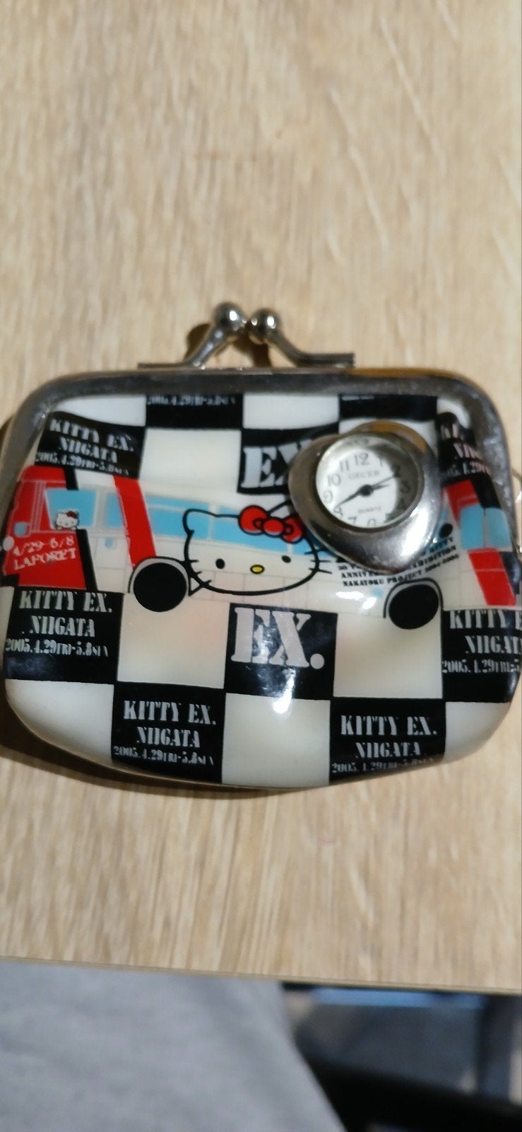 Hello Kitty portemonnee met horloge erin 2005  Uniek, Ophalen of Verzenden