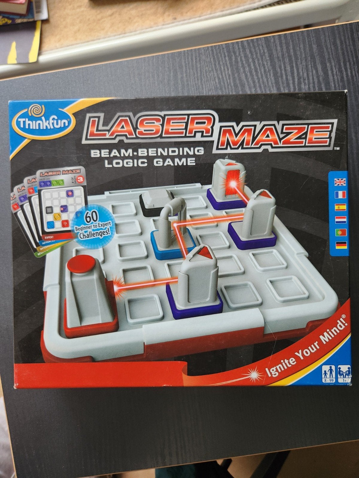 Thinkfun Laser Maze: Beam-Bending Logic Game, Een of twee spelers, Ophalen of Verzenden, Zo goed als nieuw, Thinkfun