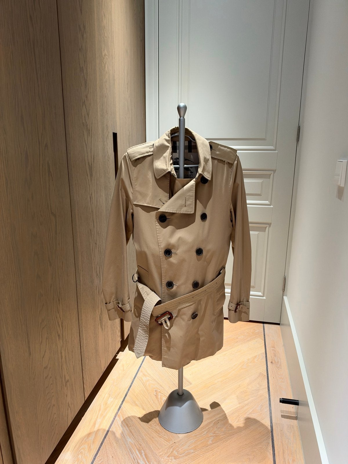 Burberry Trenchcoat, Ophalen, Gedragen, Maat 48/50 (M), Beige