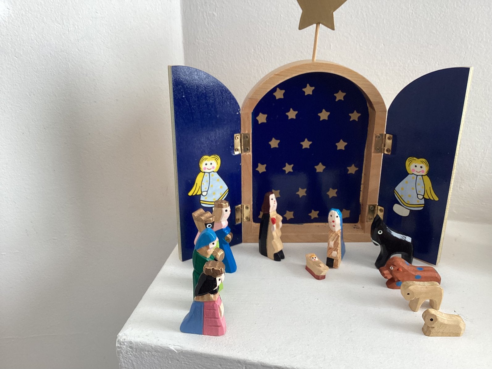 Kerststal hout, Charl’s Toys, Diversen, Ophalen of Verzenden, Zo goed als nieuw