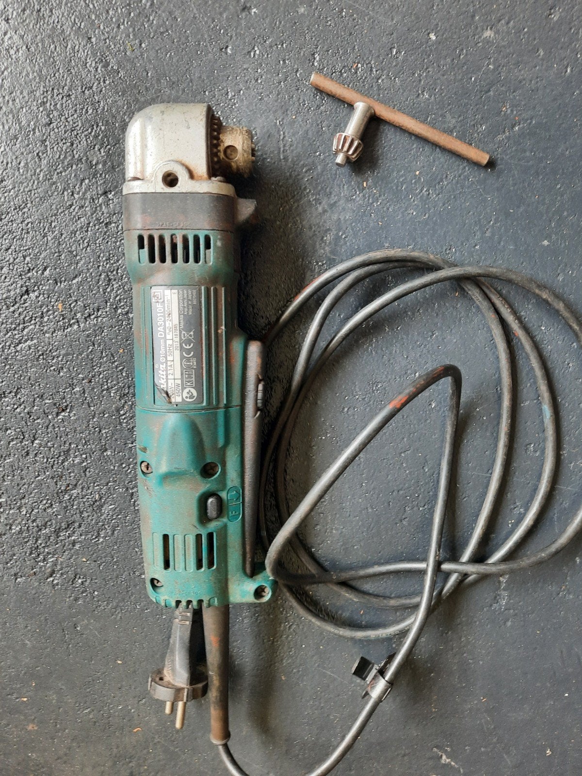 Makita DA 3010F Haakse boormachine, Ophalen of Verzenden, Gebruikt