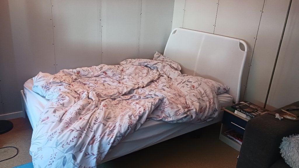 Ikea wit metaal bed, Ophalen, Gebruikt, Eenpersoons, Wit