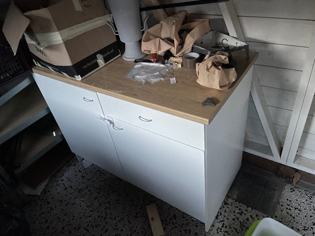 IKEA werkbank / keukeneiland, Doe-het-zelf en Verbouw, Werkbanken, Ophalen, Gebruikt, 120 tot 170 cm