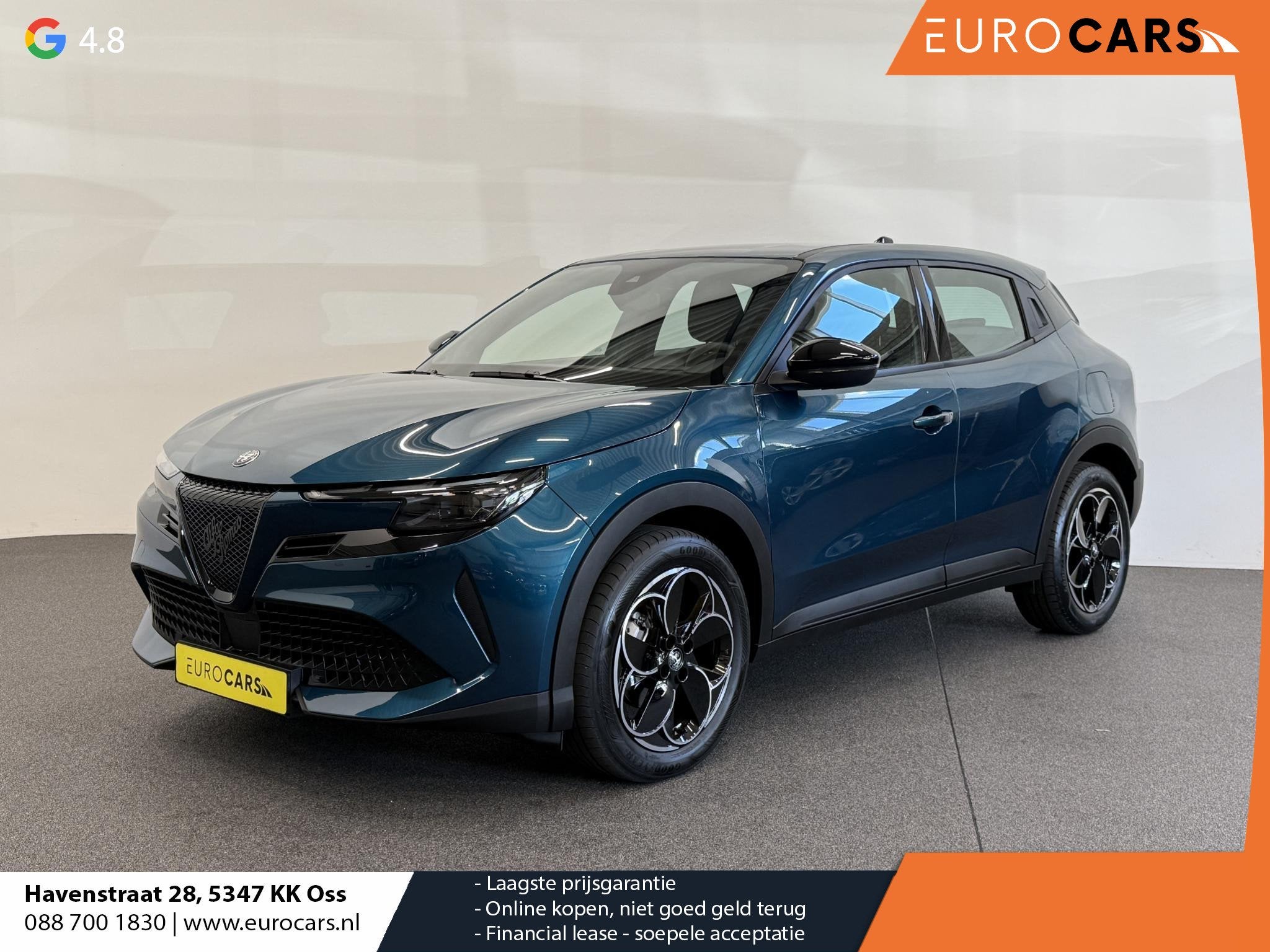 Alfa Romeo Junior Elettrica Automaat 156PK Adaptieve Cruise, Auto's, Alfa Romeo, 413 km, Stof, Gebruikt, Blauw