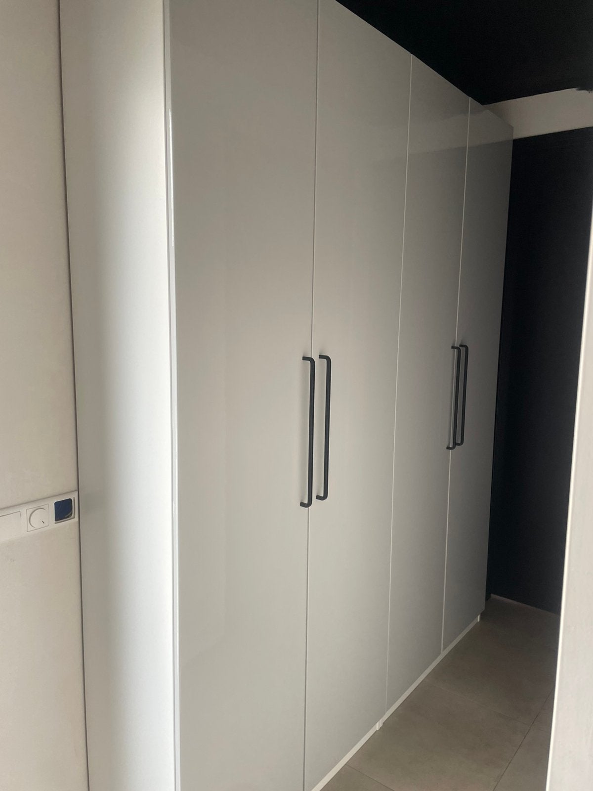2 keer pax kast 100 x 35 x 236 met licht grijze deuren, Huis en Inrichting, Kasten | Kledingkasten, Zo goed als nieuw, 200 cm of meer