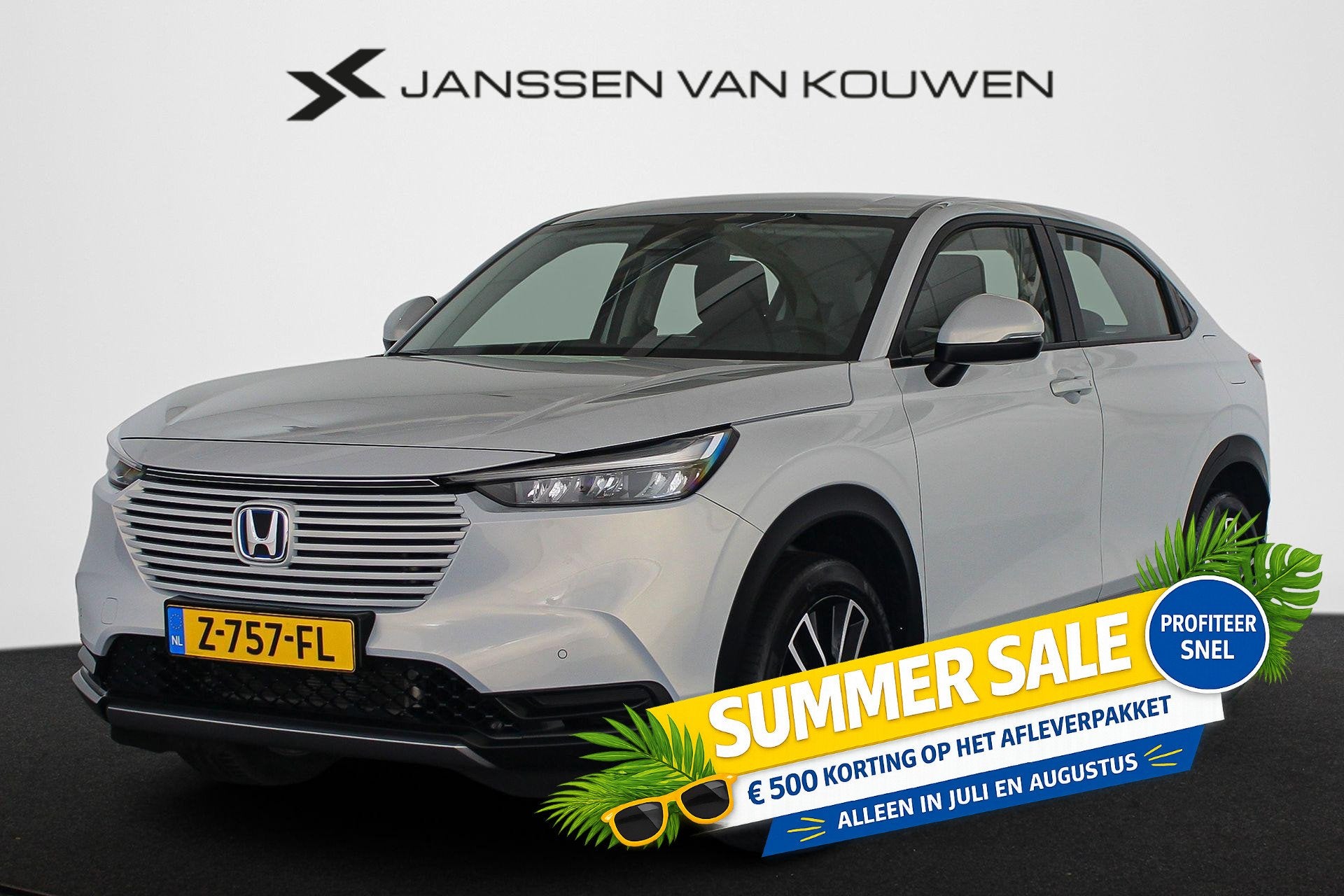 Honda HR-V 1.5 e:HEV Elegance NL Auto Stoelverwarming Keyles, Stof, Euro 6, Wit, Origineel Nederlands