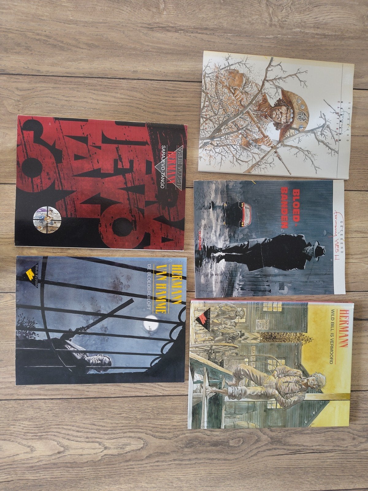 Hermann Stripboeken - 5 albums, Ophalen of Verzenden