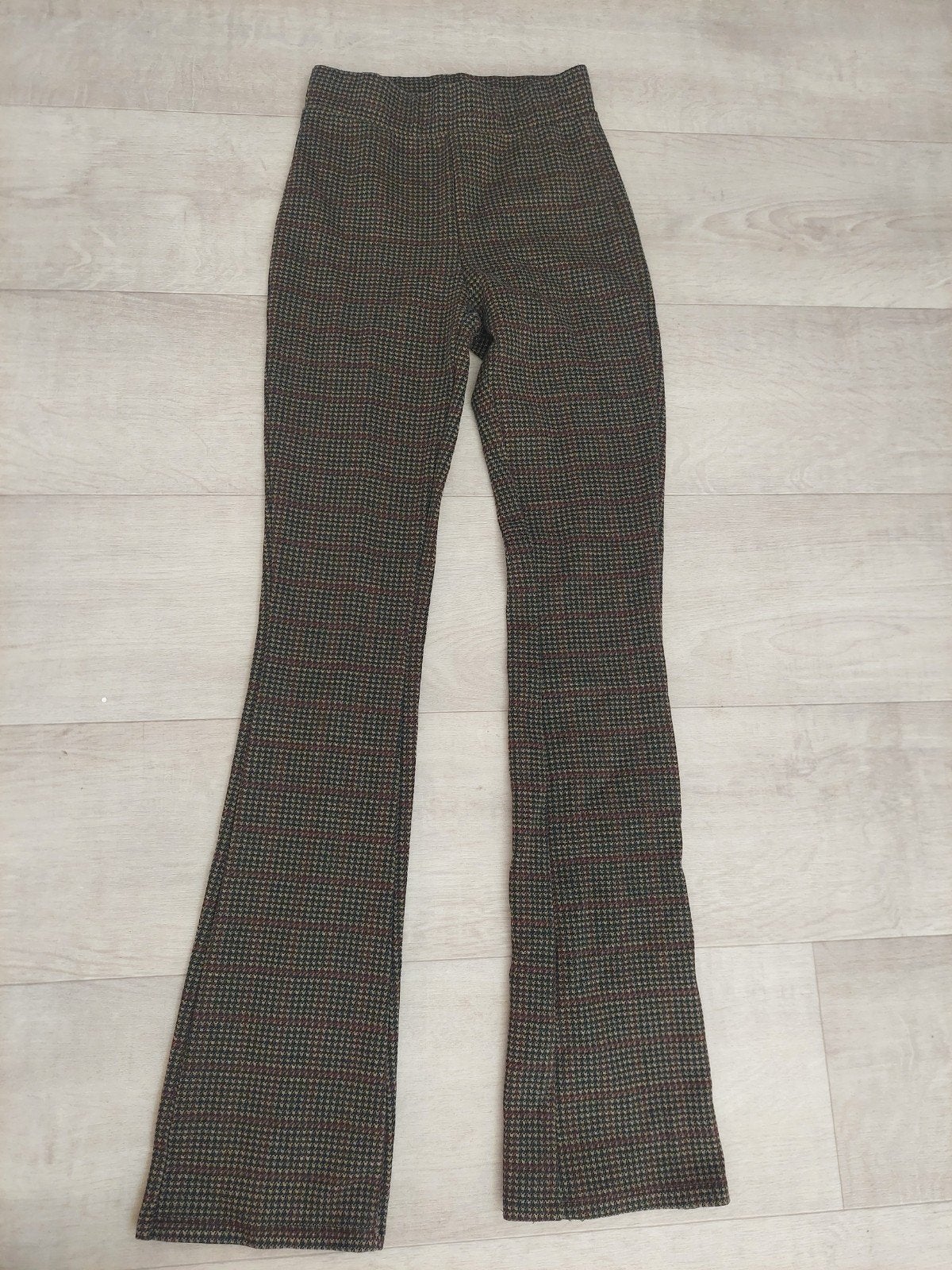 Zara Pied-de-poule Flared Broek - Maat S, Kleding | Dames, Meerkleurig, Zara, Ophalen of Verzenden, Zo goed als nieuw