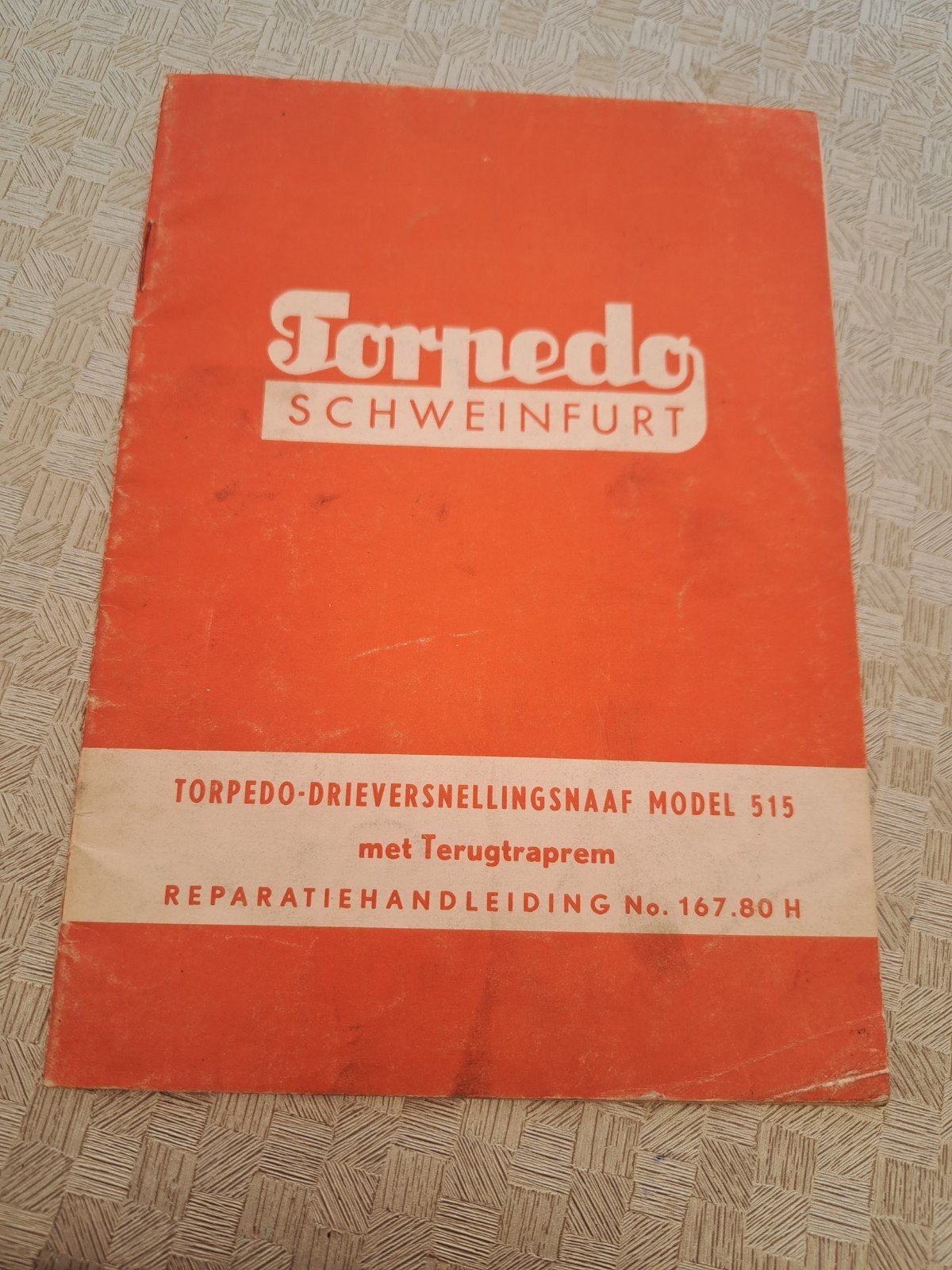 "TORPEDO" 3 versn.naaf Rep.handleiding, Ophalen of Verzenden, Gebruikt