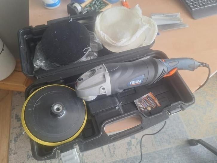 Ferm polijstmachine AGM1037 - 1400W - Zo goed als nieuw, Ophalen of Verzenden