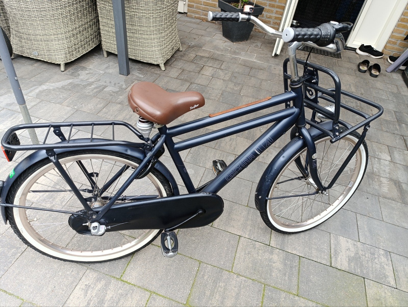 CORTINA U4 24 INCH 3 VERS JEANS BLAUW ROSE VELGEN IGST., Ophalen, Cortina U4 transportfiets, Versnellingen, Gebruikt