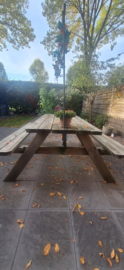 Picknicktafel, Tuin en Terras, Ophalen, Gebruikt, Rechthoekig, Hout