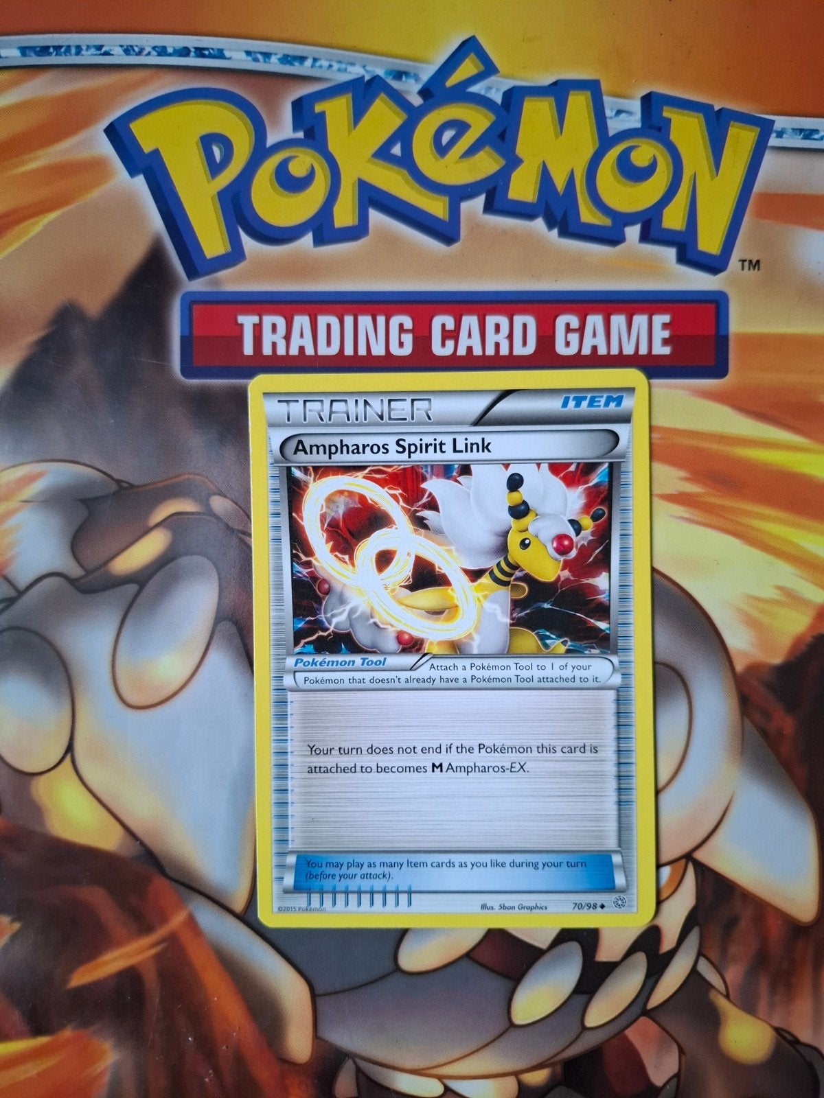 Ampharos Spirit link 70/98 XY Ancient Origins pokemon kaart, Ophalen of Verzenden, Gebruikt, Losse kaart