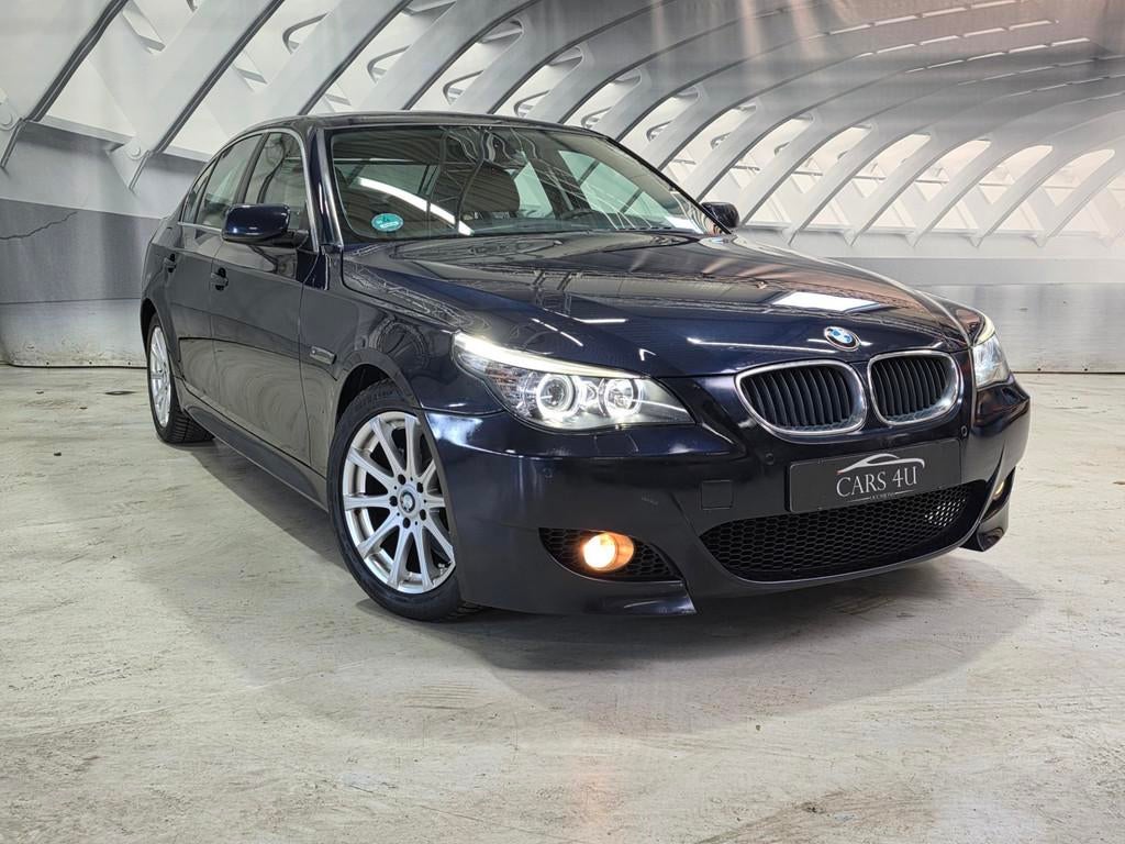 BMW 5-serie 520i Executive M-pakket leer, Auto's, Achterwielaandrijving, Gebruikt, Beige, Blauw
