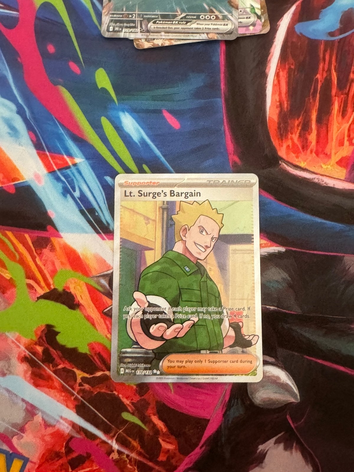 Pokémon kaarten LT Surge’s Bargain #170, Ophalen of Verzenden, Zo goed als nieuw, Losse kaart