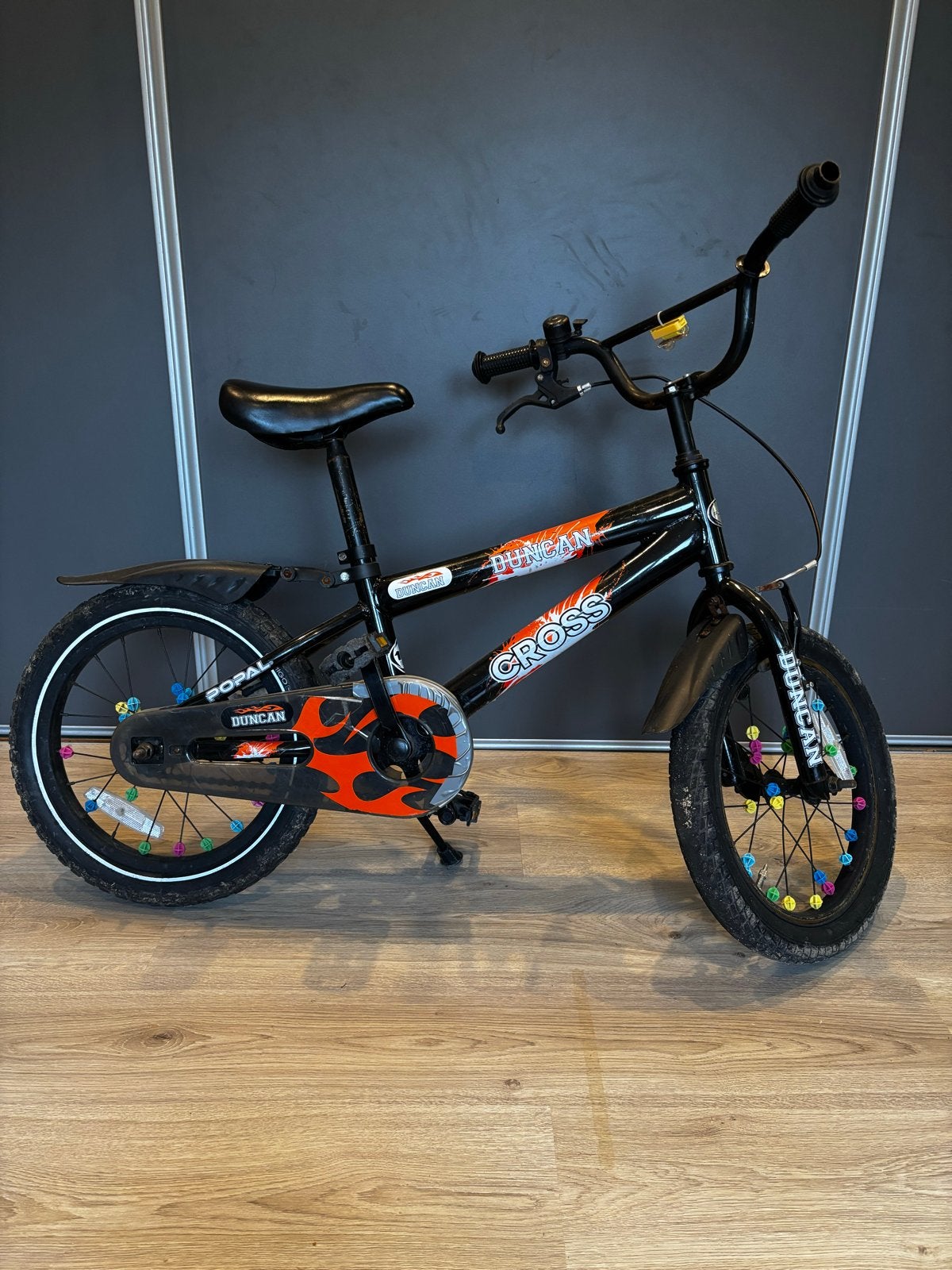 Stoere Duncan Cross Kinderfiets - 16 inch, Ophalen, Gebruikt, Velgrem, 16 tot 20 inch