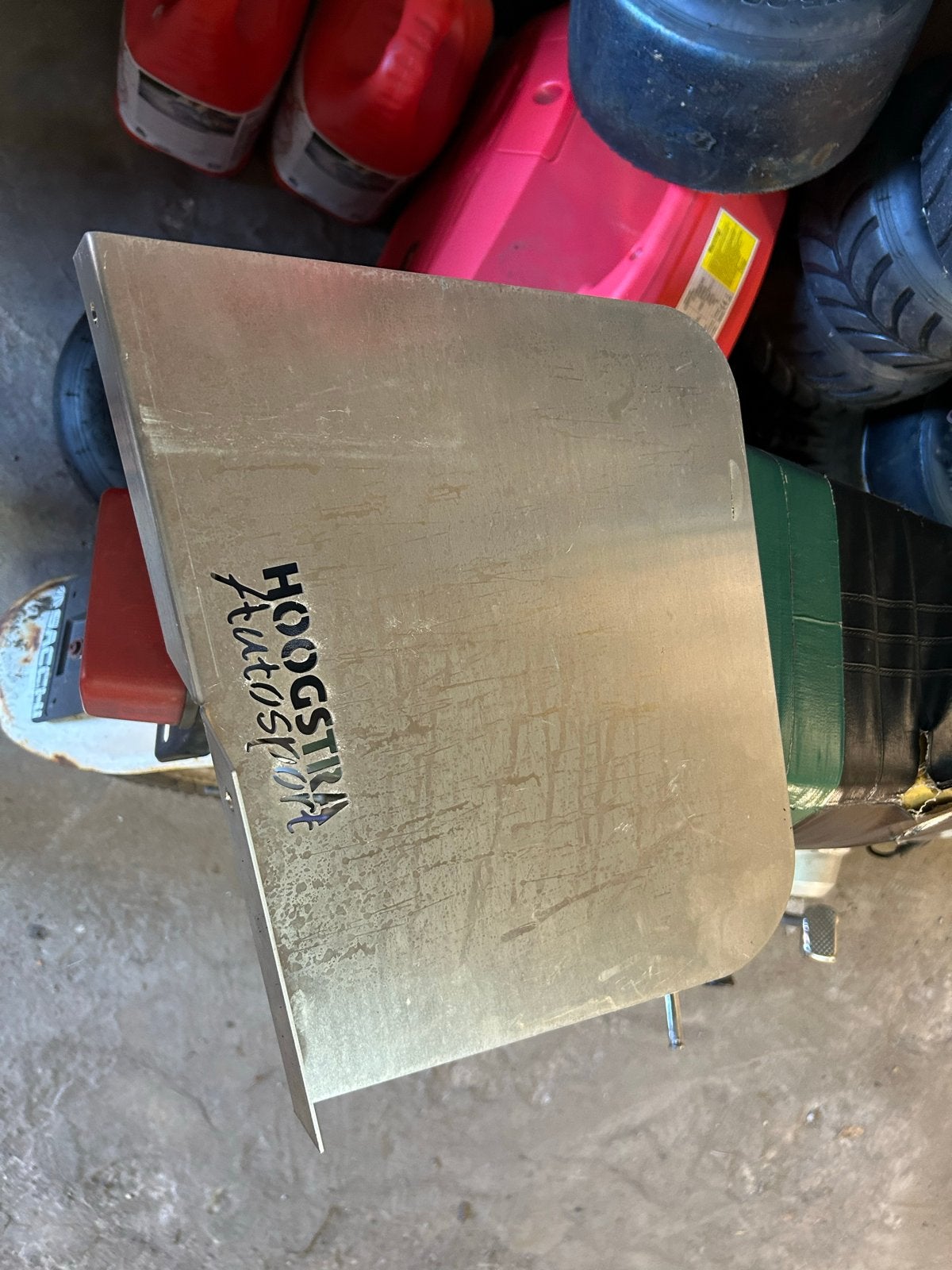 Hoogstra Autosport aluminium plaat, Ophalen of Verzenden, Gebruikt